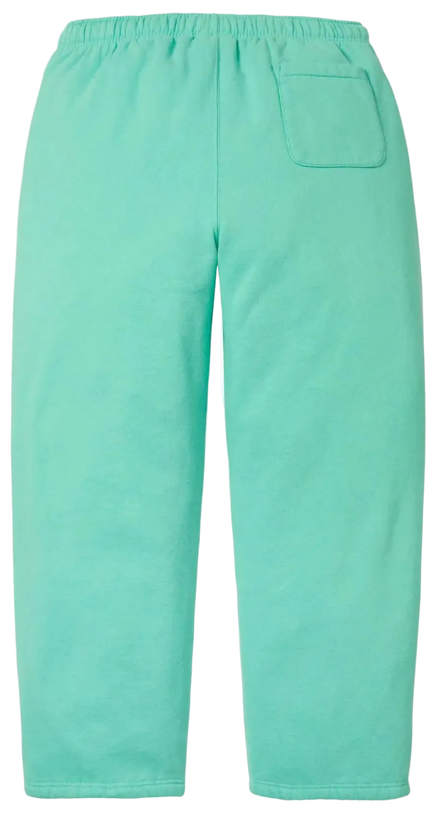 Turquoise sweatpants on a white background