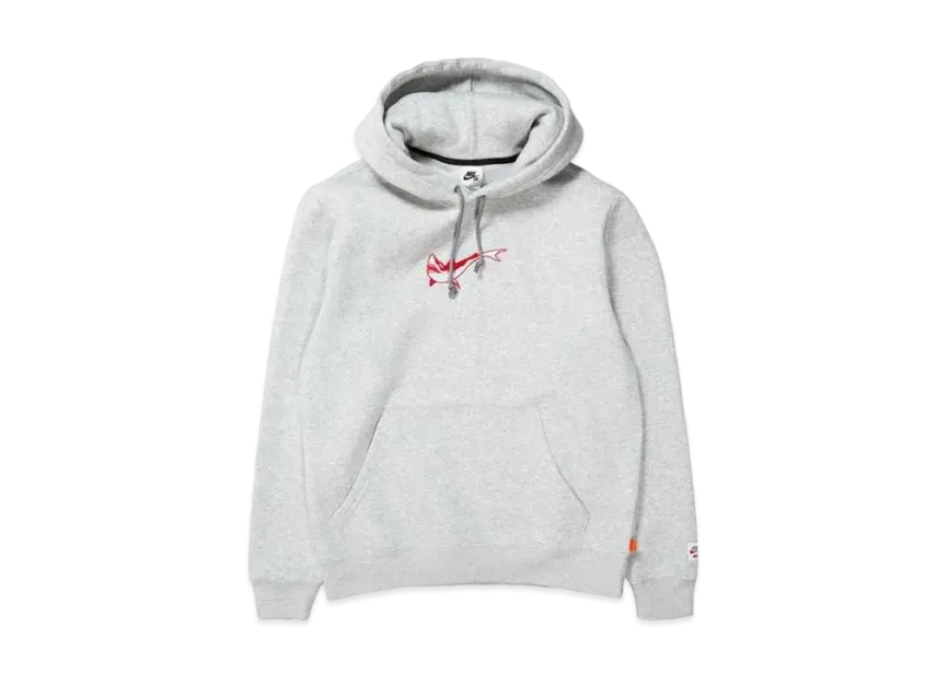 Nike SB OSKI FLEECE SKATE PULLOVER HOODED SWEATSHIRT "Grey Heather"