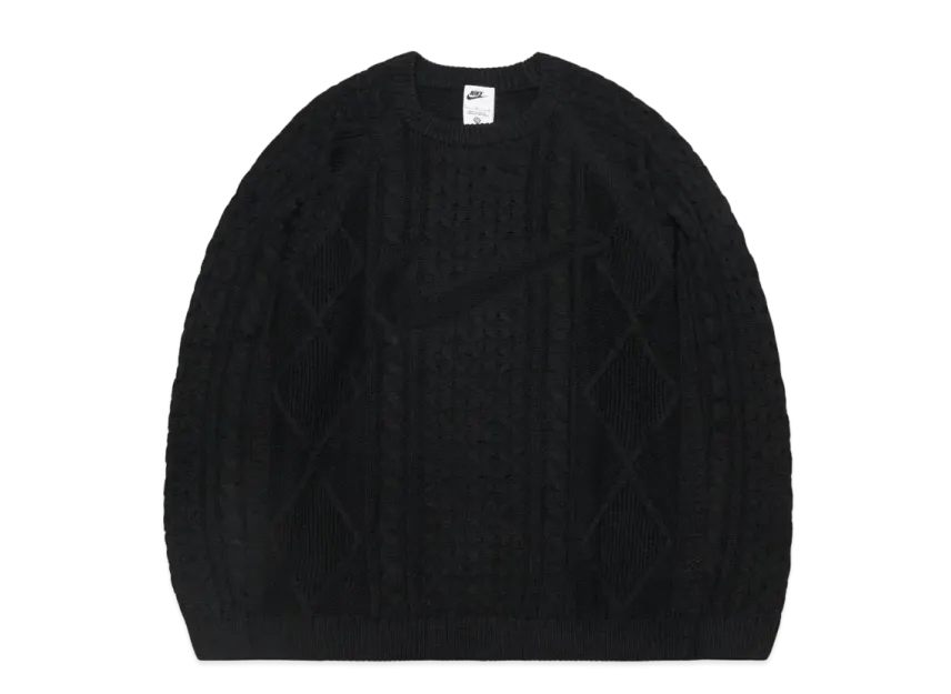 NIKE M NL Cable Knit Sweater LS "Black"