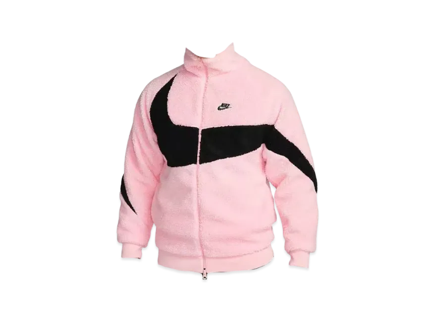 Veste Nike Full Zip Réversible Boa Sportswear Swoosh « Medium Soft Pink/Black » BQ6546-690
