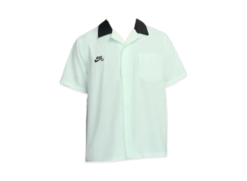 Chemise de skate boutonnée à manches courtes Nike SB FederationKit & Agnostic Collection "Barely Green"