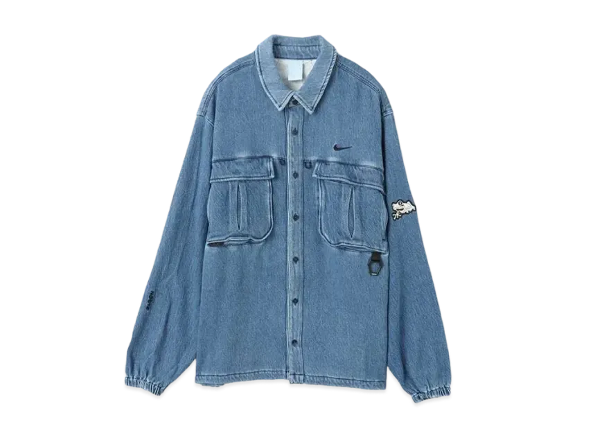 Nike x Drake NOCTA Opal Lily Pad Denim Shirt "Blue"