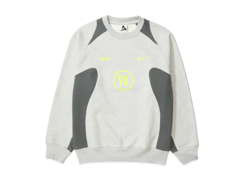 PALACE x Nike Total P90 Crew "Gris chiné"