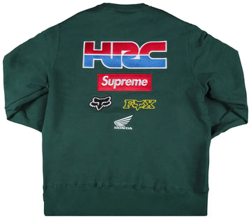 Crewneck Supreme / Honda / Fox Racing « Vert »