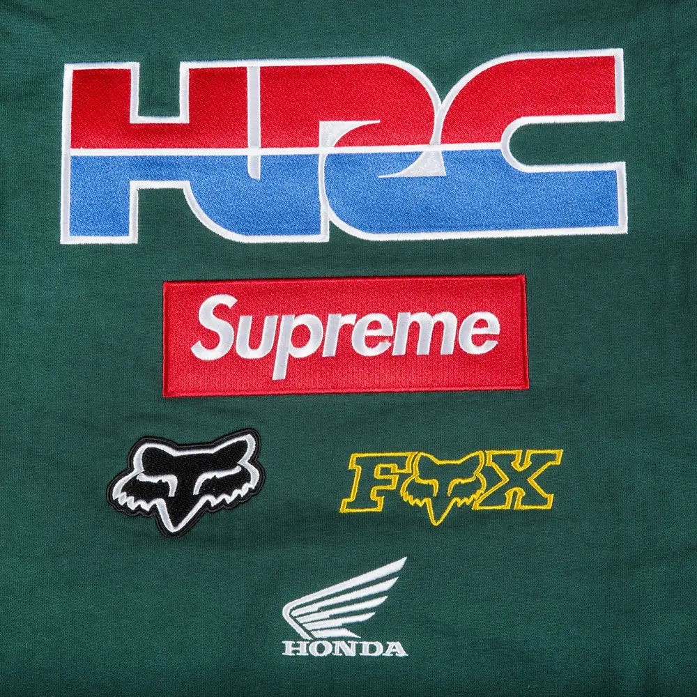 Crewneck Supreme / Honda / Fox Racing « Vert »