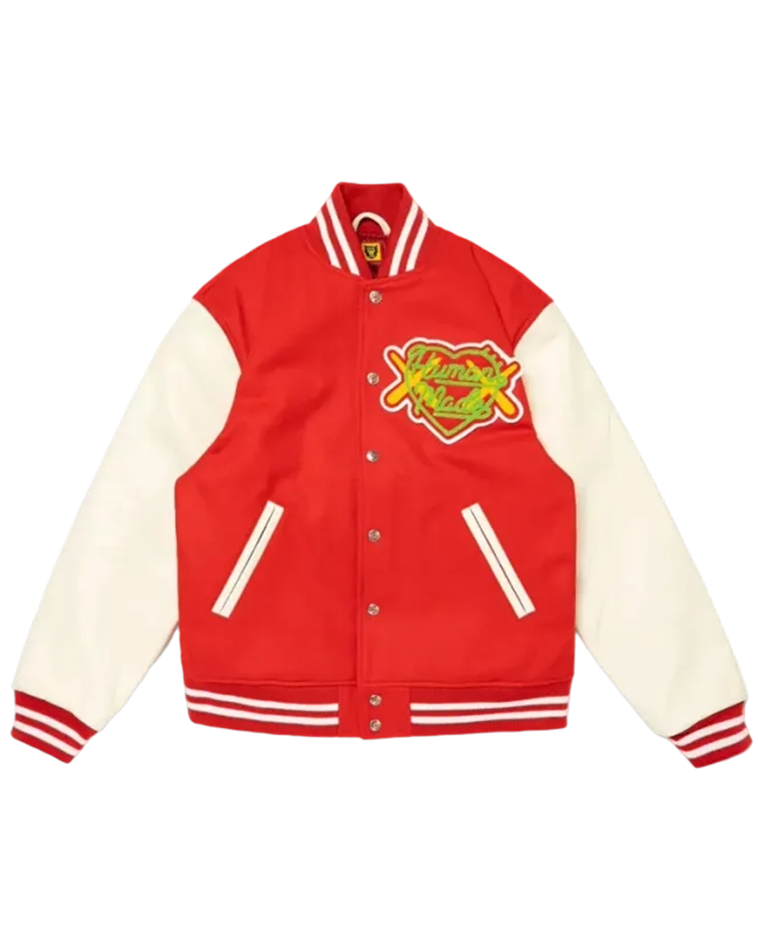 HUMAN MADE x KAWS Made Varsity Jacket I Red