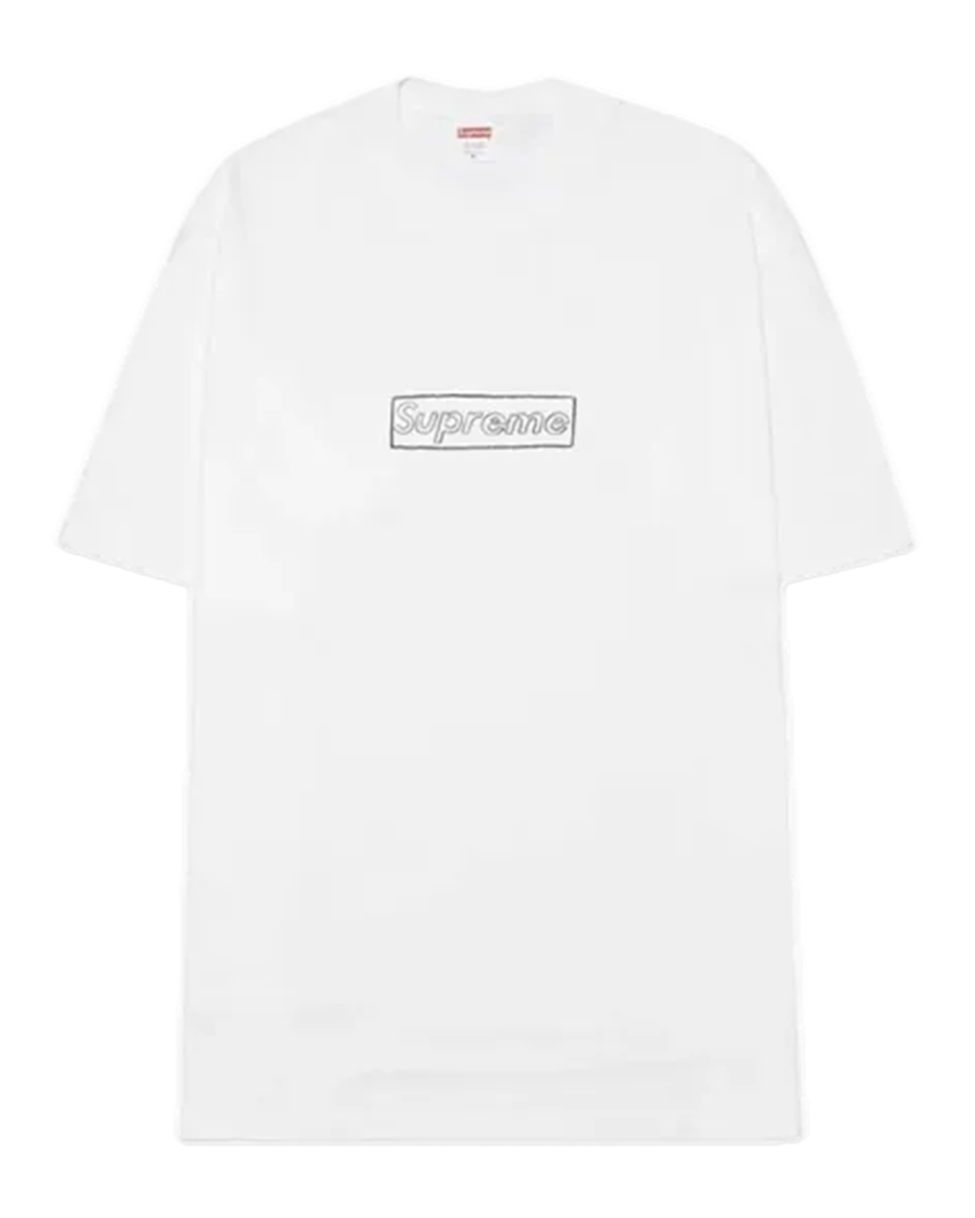 Supreme KAWS Chalk Logo Tee White