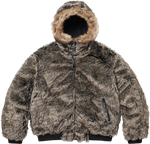 Supreme Faux Fur Reversible Hooded Track Jacket "Black"