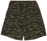Camouflage shorts on a white background
