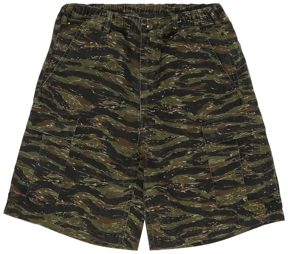 Camouflage shorts on a white background
