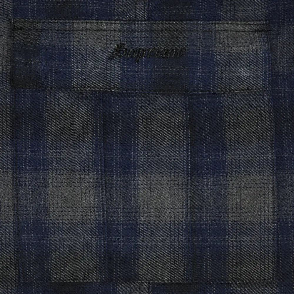 Supreme Shadow Plaid Cargo Short "Navy"