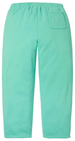 Turquoise sweatpants on a white background