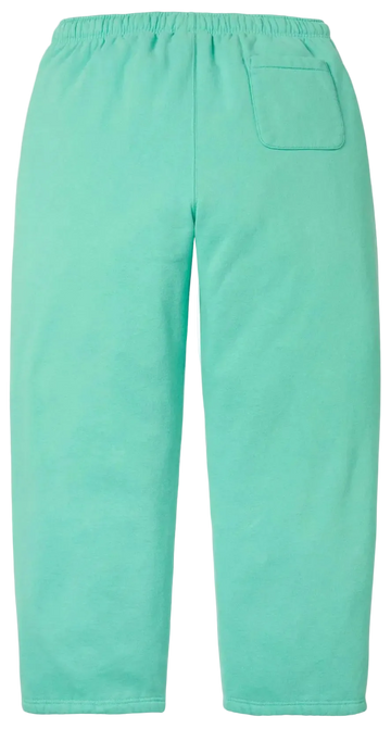 Turquoise sweatpants on a white background