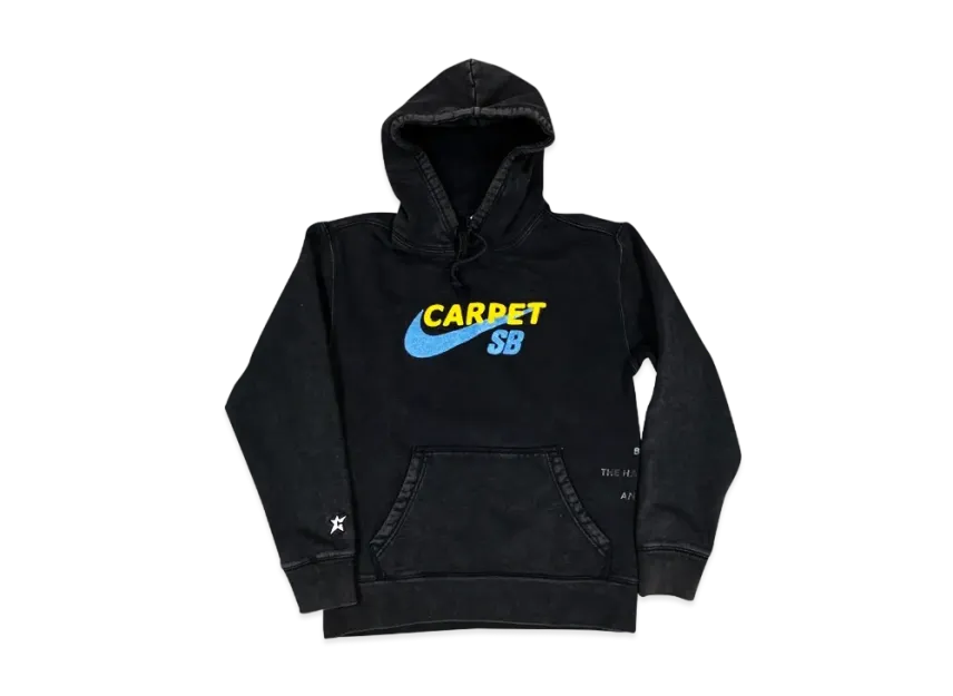Sweat à capuche Carpet Company × NIKE SB Skateboard "Noir/Jaune vif"