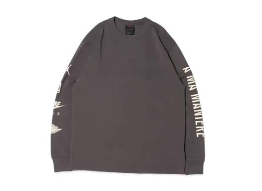 A MA MANIERE × JORDAN Long Tee "Midnight Fog/Light Cream"