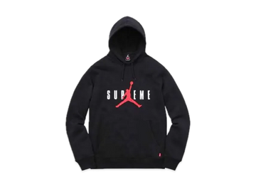 Supreme NIKE Air Jordan Hooded Sweatshirt "Black"