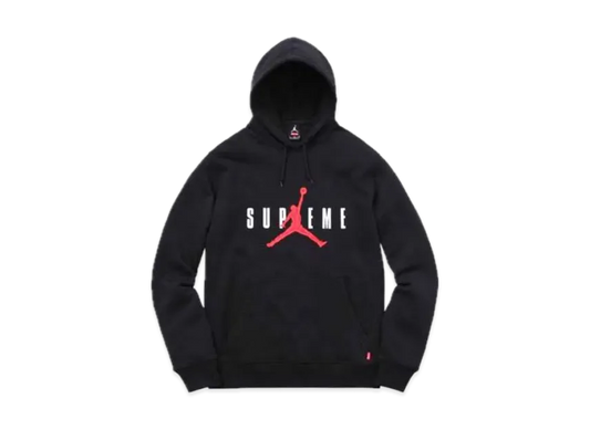 Supreme NIKE Air Jordan Hooded Sweatshirt "Black"