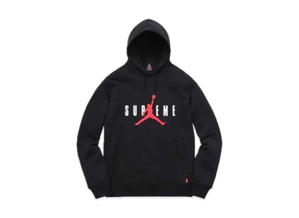 Supreme NIKE Air Jordan Hooded Sweatshirt "Black"