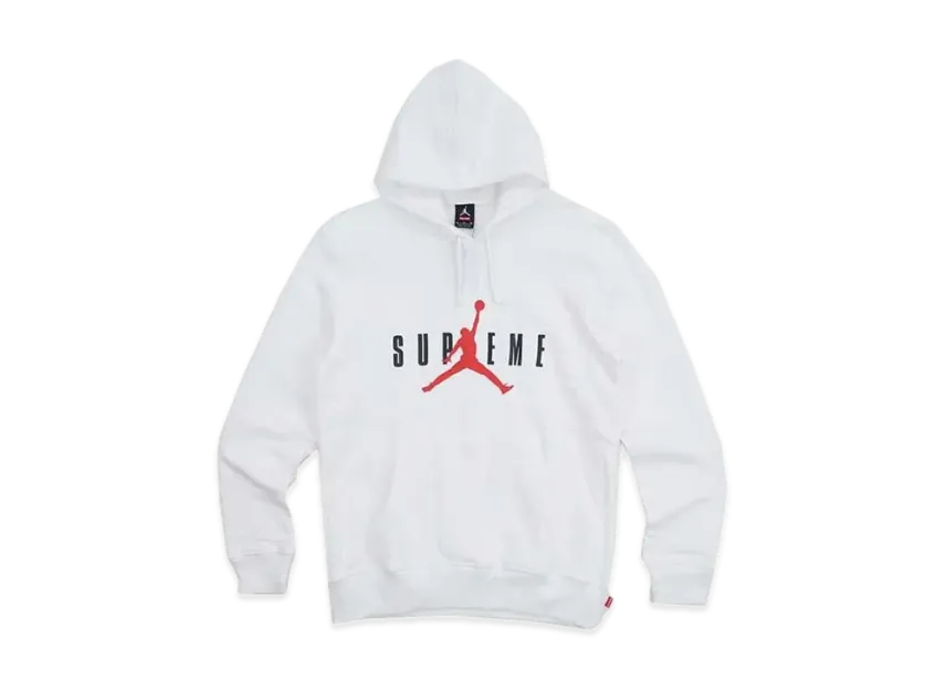Supreme NIKE Air Jordan Hooded Sweatshirt "White"