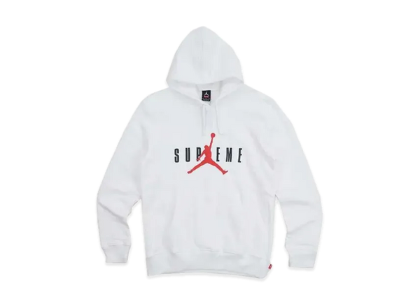 Supreme NIKE Air Jordan Hooded Sweatshirt "White"