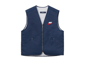 Gilet réversible en nylon et sherpa Supreme NIKE "Navy"