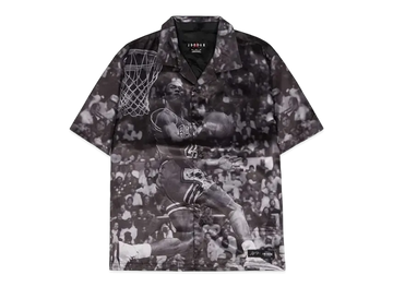 Jordan A ma maniere Satin Button Up "Black"
