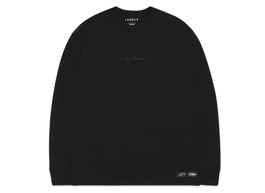 Jordan A ma maniere Long sleeve Tee "Black"
