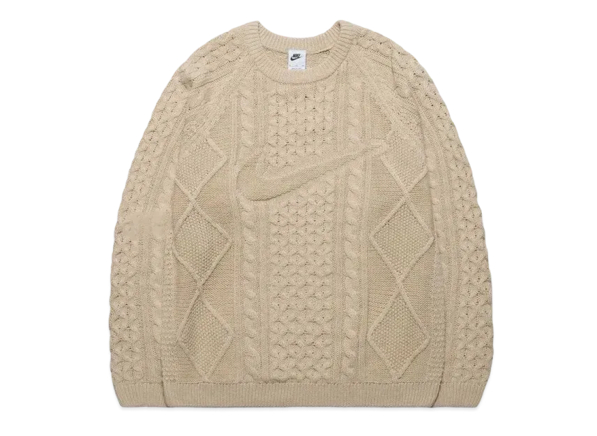 NIKE M NL Cable Knit Sweater LS "Beige"