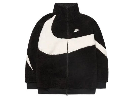 Nike Big Swoosh Reversible Boa Jacket "Black Sail"
