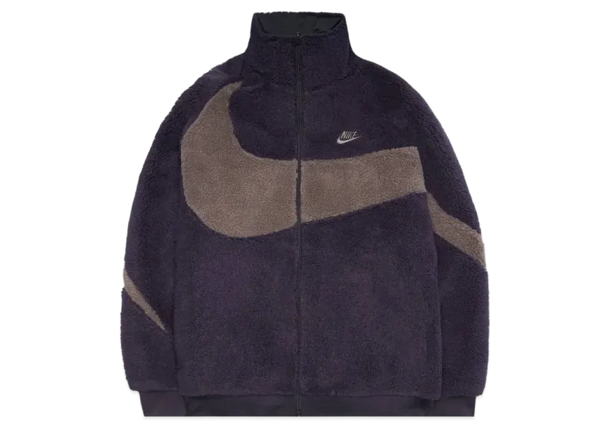 Nike Big Swoosh Reversible Boa Jacket "Cave Purple"