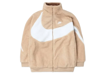 Nike Big Swoosh Reversible Boa Jacket "Hemp White"
