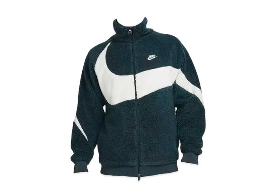 Nike Full Zip Reversible Boa Jacket Sportswear Swoosh "Deep Jungle/Sail" BQ6546-328