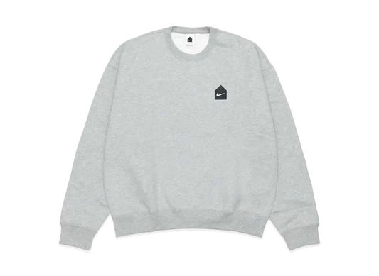 DSM x Nike HUT Logo Project M Nrg Hut x Swoosh Crew Flc "Dk Grey Heather"
