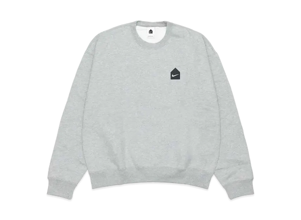 DSM x Nike HUT Logo Project M Nrg Hut x Swoosh Crew Flc "Dk Grey Heather"