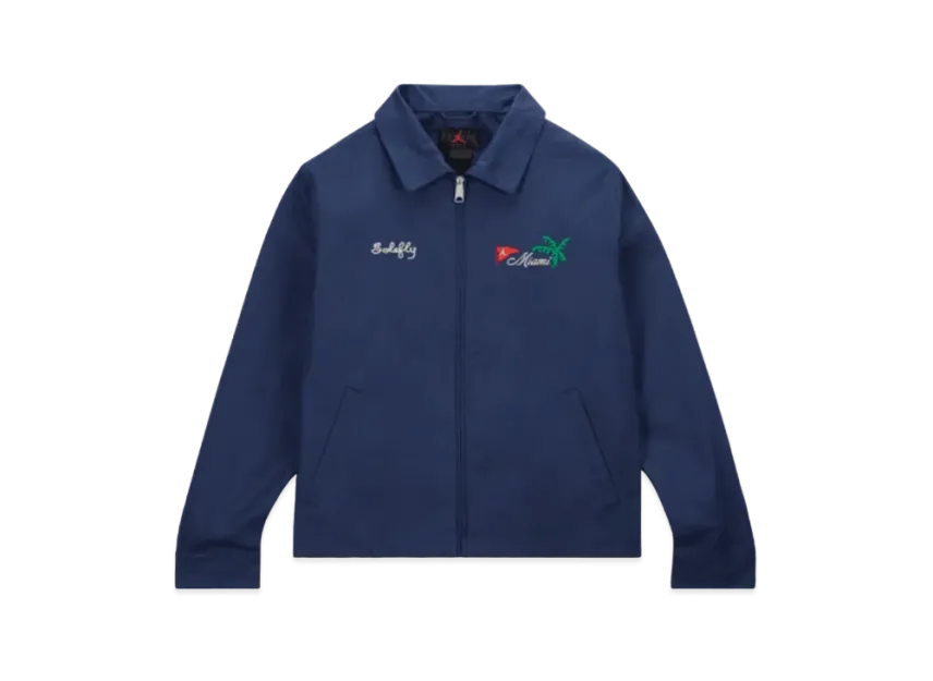 Nike Jordan x SoleFly Men's Coach Jacket "Navy"