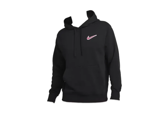 Nike Sports Wear Valentine's Day Pull Over French Terry Hoodie "Black/Pink Cycle"