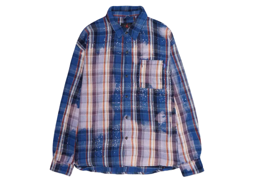 Nike JORDAN x Awake NY Flannel Shirt "Blue/Pink"
