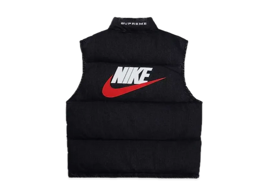 Supreme x Nike Denim Puffer Vest "Black"