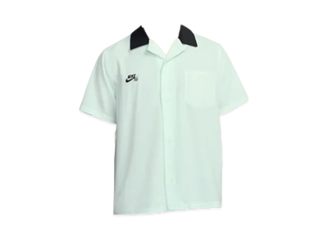 Nike SB FederationKit & Agnostic Collection Short Sleeve Button Up Skate Bowler Shirt "Barely Green"