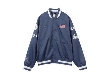 Nike x Futura USA M NK Satin Dugout Jacket OLYB "Blue"