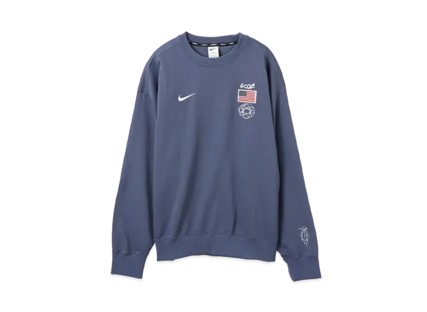 Nike x Futura USA M NK SOLO DF FLC Crewneck OLYB "Blue"