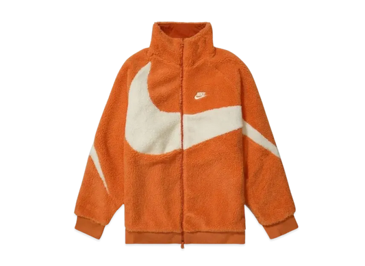 Nike Big Swoosh Reversible Boa Jacket "Hot Curry"