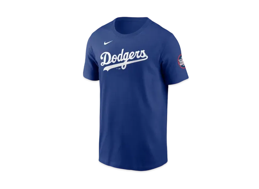 MLB Nike Dodgers Shohei Otani Name & Number Uniform Number T-Shirt MLB Tokyo Series Opening Game Sleeve Patch "Blue"