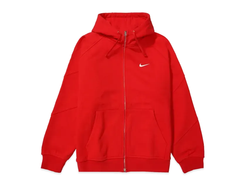 Supreme x Nike Zip Up Hooded Sweatshirt "Red"