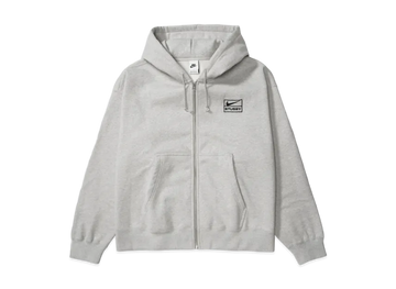 Stussy x Nike Fleece Zip Hoodie "Grey Heather" (US Size) FJ9181-050