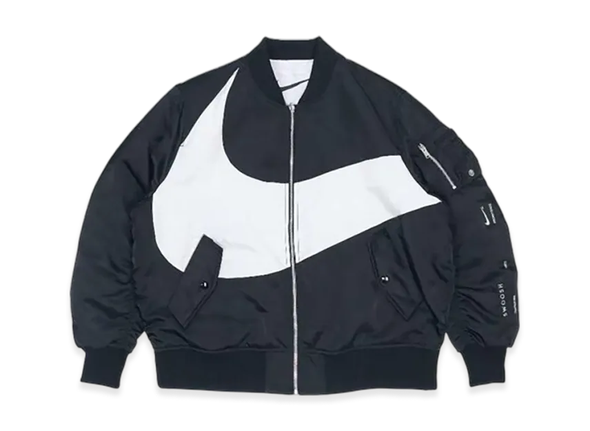 Nike big swoosh bomber jacket "Black"