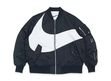 Nike big swoosh bomber jacket "Black"