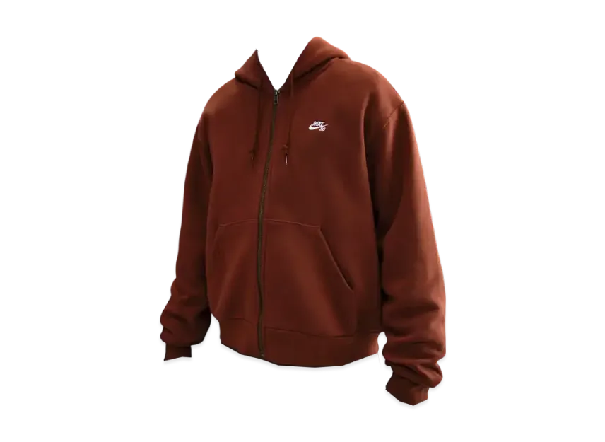 Nike Full-Zip Fleece Skateboarding Parka "Cinnamon/White"