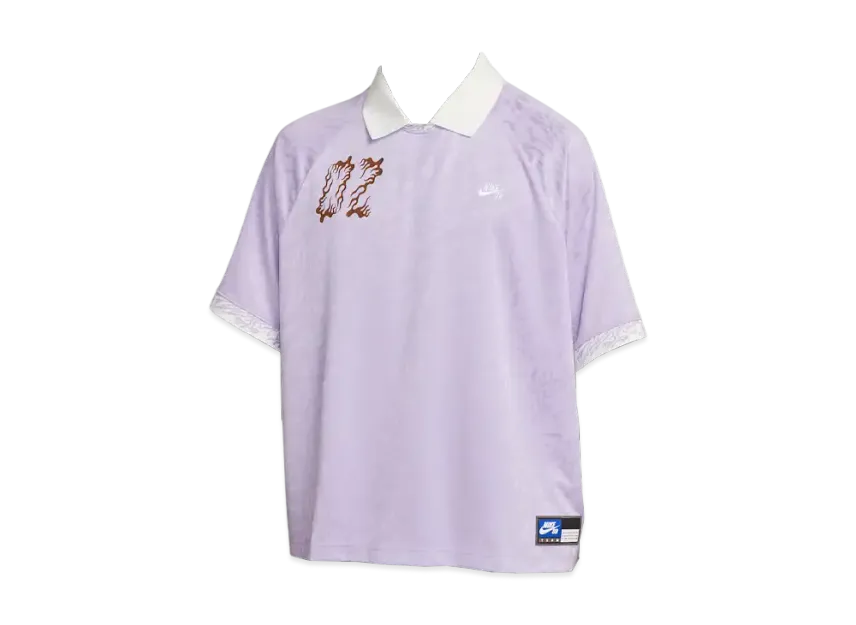 Nike Dri-Fit Jacquard Skateboarding Jersey "Hydrangea/Sail/White"