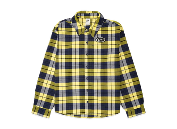 Haut à manches longues Nike SB x Eric Koston Flannl Btn Up Kos « Midnight Navy/Speed Yellow »